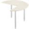 Table d'extension, 3/4 de cercle, Ø 1200 mm, extension droite/gauche, érable/alu blanc