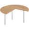 Table d'extension, 3/4 de cercle, Ø 1400 mm, extension droite/gauche, cerisier Romana/alu blanc