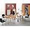 Table d'extension, 3/4 de cercle, Ø 1400 mm, extension droite/gauche, hêtre/alu blanc