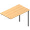 Table d'extension ARLON-OFFICE, l. 1000 x P 600 x H 730 mm, coloris hêtre