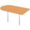 Table d'extension, arrondi, l. 1400 x P 800 mm, hêtre/alu blanc
