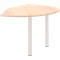 Table d'extension BARI droite, 2 pieds-support, forme B, forme arrondie, l. 1050 x P 1260 x H 680-820 mm, coloris érable