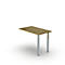 Table d'extension BEXXSTAR, piétement en tube carré, rectangulaire, L 1000 x P 600 x H 720 mm, décor chêne