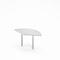 Table d'extension Ergo-T 2.0, angle 135°, pied en tube carré, L 800 x P 800 x H 718-898 mm, blanc/alu blanc