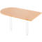 Table d'extension, l. 1400 x P 800 mm, coloris hêtre/alu blanc