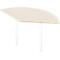 Table d'extension, l. 800 x P 800 mm, coloris érable/blanc