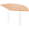 Table d'extension, l. 800 x P 800 mm, coloris hêtre/alu blanc