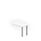 Table d'extension NEVADA, piètement carré, l. 1000 x P 600 x H 740 mm, blanc/alu argent 