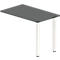 Table d'extension NEVADA, piètement carré, l. 1000 x P 600 x H 740 mm, gris foncé/blanc 