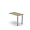 Table d'extension NEVADA, piétement en tube carré, L 1000 x P 600 x H 740 mm, décor érable/argent alu