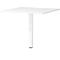 Table d'extension Porto, réglage mécanique de la hauteur, pied de support, L 800 x P 800 x H 680-910 mm, blanc/blanc