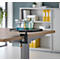 Table d'extension, pour le montage sur des bureaux, ronde, avec pince de table, Ø 280 mm, métal, laqué noir
