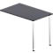 Table d'extension rectangulaire BEXXSTAR, piètement carré, l. 1000 x P 600 x H 740 mm, noir