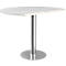 Table d'extension Toledo, hauteur réglable, arrondie, piètement colonne, ø 1000 mm, blanc