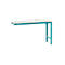 Table d'extension UNIVERSAL Spezial Manuflex, 1500 x 800 mm, mélaminé gris clair, turquoise