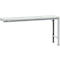 Table d'extension UNIVERSAL Spezial Manuflex, 1750 x 800 mm, mélaminé gris clair, argenté
