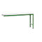 Table d'extension UNIVERSAL Spezial Manuflex, 1750 x 800 mm, mélaminé gris clair, vert réséda