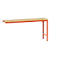 Table d'extension UNIVERSAL Spezial Manuflex, 1750 x 800 mm, multiplex nature, orangé rouge