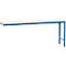 Table d'extension UNIVERSAL Spezial Manuflex, 2000 x 800 mm, mélaminé gris clair, bleu brillant