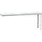 Table d'extension UNIVERSAL Spezial Manuflex, 2000 x 800 mm, mélaminé gris clair, gris clair