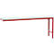 Table d'extension UNIVERSAL Spezial Manuflex, 2000 x 800 mm, mélaminé gris clair, rouge rubis