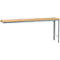 Table d'extension UNIVERSAL Spezial Manuflex, 2000 x 800 mm, multiplex nature, argenté