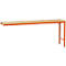 Table d'extension UNIVERSAL Spezial Manuflex, 2000 x 800 mm, multiplex nature, orangé rouge