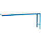 Table d'extension UNIVERSAL Spezial Manuflex, 2000 x 800 mm, plastique gris clair, bleu clair