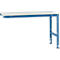 Table d'extension UNIVERSAL Standard Manuflex, 1500 x 800 mm, mélaminé gris clair, bleu brillant