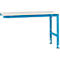 Table d'extension UNIVERSAL Standard Manuflex, 1500 x 800 mm, mélaminé gris clair, bleu clair