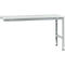 Table d'extension UNIVERSAL Standard Manuflex, 1750 x 800 mm, mélaminé gris clair, argenté