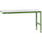 Table d'extension UNIVERSAL Standard Manuflex, 1750 x 800 mm, mélaminé gris clair, vert réséda