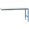 Table d'extension UNIVERSAL Standard Manuflex, 2000 x 800 mm, mélaminé gris clair, bleu brillant