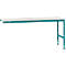 Table d'extension UNIVERSAL Standard Manuflex, 2000 x 800 mm, mélaminé gris clair, turquoise