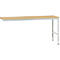Table d'extension UNIVERSAL Standard Manuflex, 2000 x 800 mm, multiplex nature, gris clair