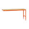 Table d'extension UNIVERSAL Standard Manuflex, 2000 x 800 mm, multiplex nature, orangé rouge
