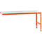 Table d'extension UNIVERSAL Standard Manuflex, plateau en plastique, 2000 x 1000, orangé rouge