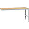 Table d'extension UNIVERSAL Standard Manuflex, plateau multiplex, 2000 x 1000, argenté