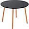 Table de bistrot Palomba, ronde, piétement 4 pieds en bois massif, Ø 1000 x H 750 mm, noir/hêtre