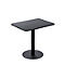 Table de bistrot Paperflow® Mezzo, plateau MDF mélaminé, piétement acier, L 600 x P 800 x H 750 mm, noir/noir mat