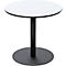 Table de bistrot Paperflow Mezzo, plateau MDF mélaminé, piètement acier, rond Ø 800 x H 750 mm, blanc/noir mat