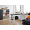 Table de bureau Nevada, Home Office, rectangulaire, 4 pieds, tube carré, L 1200 x P 600 x H 740 mm, gris foncé/blanc 