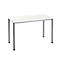 Table de bureau Nevada, Home Office, rectangulaire, 4 pieds, tube rond, L 1200 x P 600 x H 740 mm, blanc/aluminium argenté 