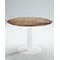 Table de conférence Paperflow, pour 6 personnes, ronde, pied colonne, Ø 115 cm, résistant aux désinfectants, chêne vieilli 