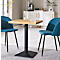 Table de restaurant, bois massif, piétement monocolonne, L 600 x P 600 mm, chêne/noir
