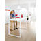 Table de réunion haute Squart, l. 1600 x P 900 x H 1120 mm, blanc/blanc 