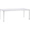 Table de réunion, jusqu'à 6 personnes, rectangulaire, 4 pieds en tube carré, l. 2000 x P 800 x H 720 mm, blanc/argent chromé