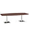Table de réunion Quandos forme bateau, l. 2400 x P 1200 mm, érable du Brésil