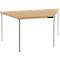 Table de réunion, trapèze 1600 x 800 mm, coloris hêtre
