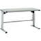 Table de travail à hauteur ajustable électriquement EL-1, 1600 x 800 mm, gris clair/alu blanc